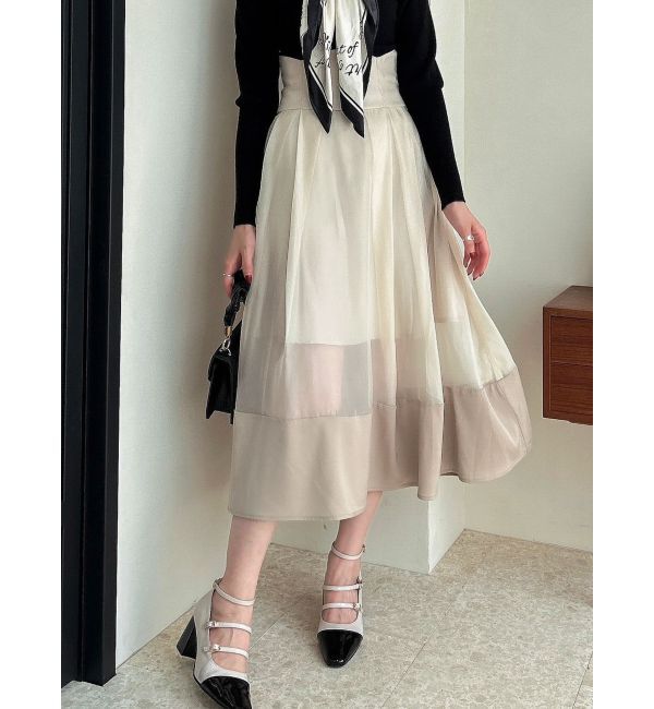 dazzlin「シアーグロッシーレースアップスカート」|スカート|