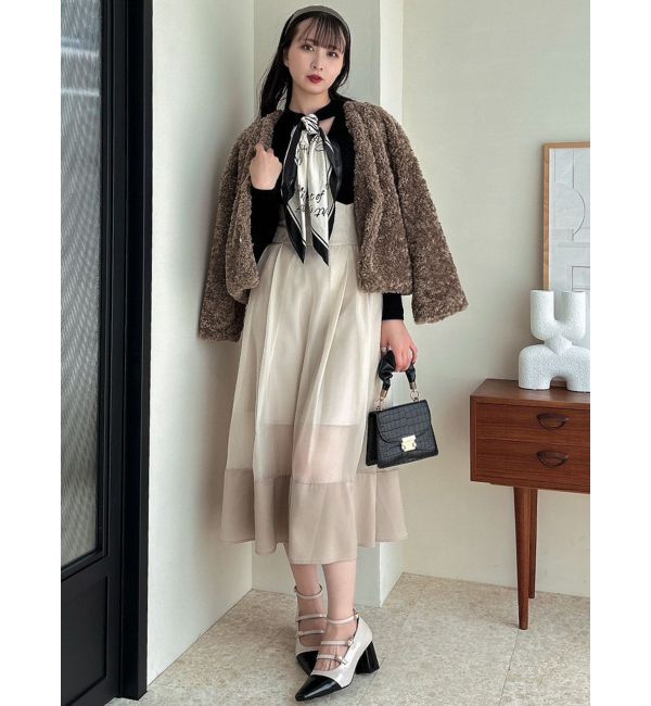 dazzlin「シアーグロッシーレースアップスカート」|スカート|