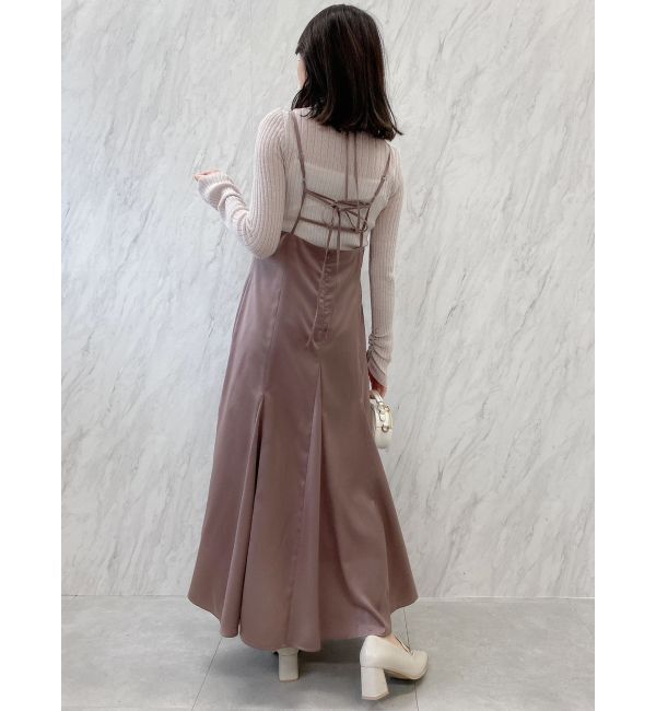 dazzlin「ストラップレイヤーキャミワンピース」|ワンピース|モカ