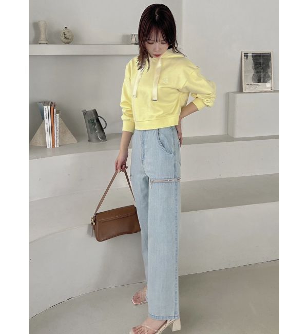 dazzlin「【CALNAMURコラボ】ロゴショートフーディ」|スウェット・ジャージ|