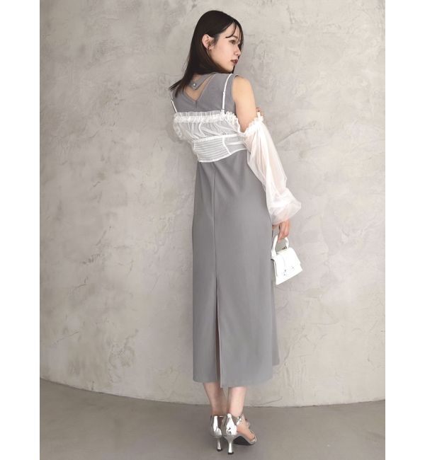 dazzlin「コルセットチュールビスチェ付カットワンピース」|ワンピース|