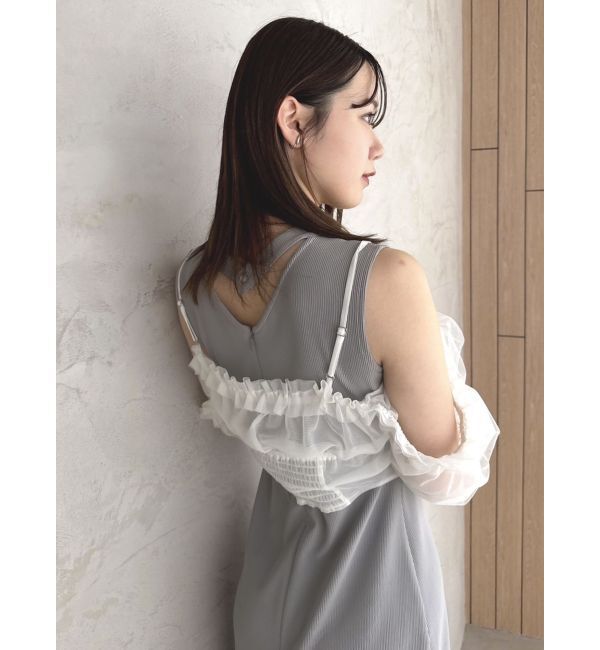 dazzlin「コルセットチュールビスチェ付カットワンピース」|ワンピース|