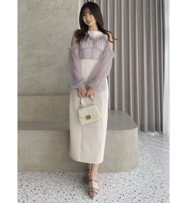 dazzlin「コルセットチュールビスチェ付カットワンピース」|ワンピース|