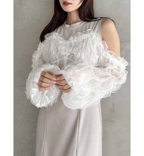 dazzlin「コルセットチュールビスチェ付カットワンピース」|ワンピース|