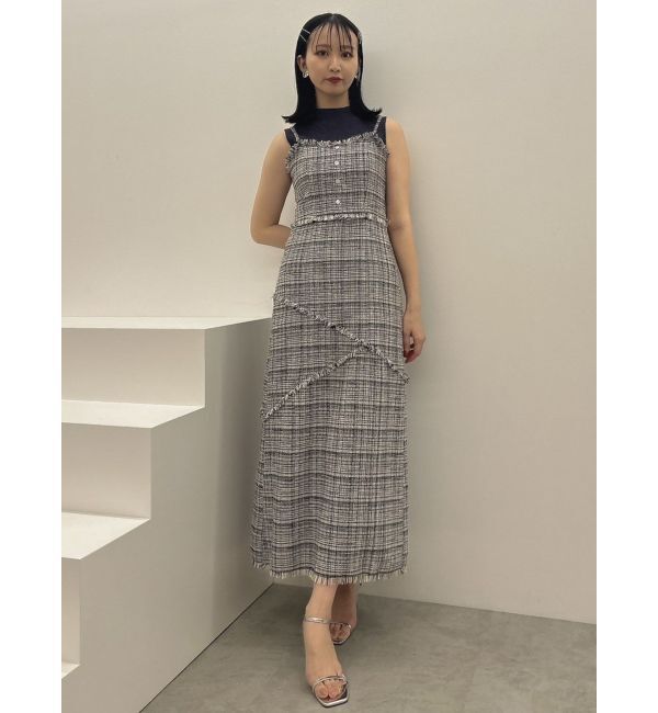 dazzlin「スイッチングツイードラインキャミワンピース」|ワンピース|