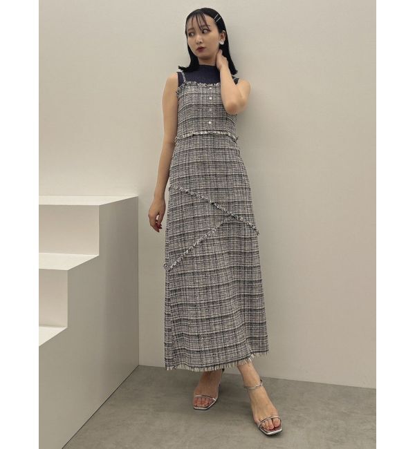 dazzlin「スイッチングツイードラインキャミワンピース」|ワンピース|