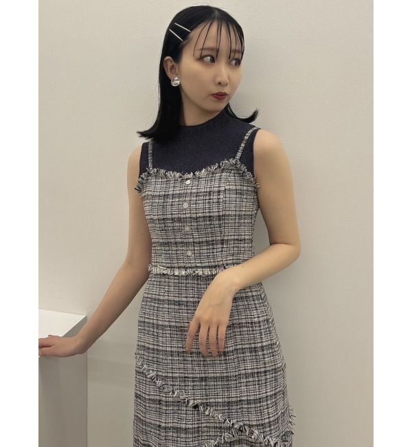 dazzlin「スイッチングツイードラインキャミワンピース」|ワンピース|