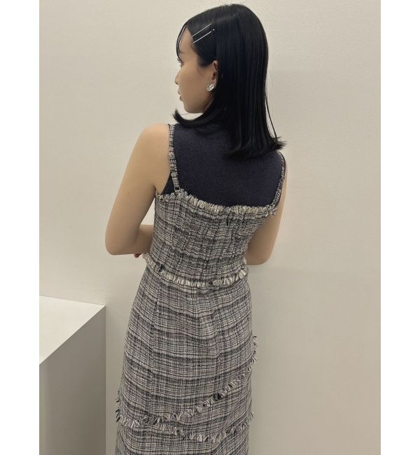 dazzlin「スイッチングツイードラインキャミワンピース」|ワンピース|