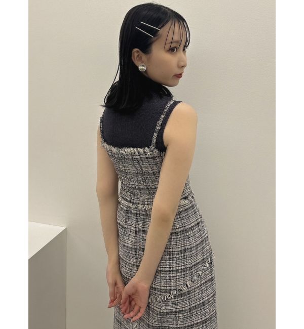 dazzlin「スイッチングツイードラインキャミワンピース」|ワンピース|