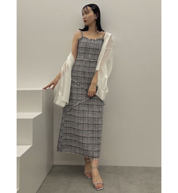 dazzlin「スイッチングツイードラインキャミワンピース」|ワンピース|