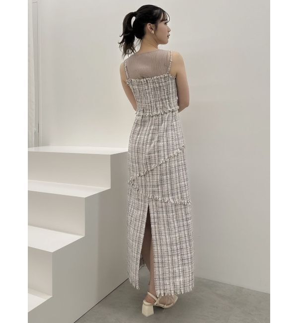 dazzlin「スイッチングツイードラインキャミワンピース」|ワンピース|