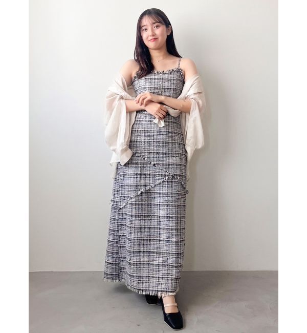 dazzlin「スイッチングツイードラインキャミワンピース」|ワンピース|