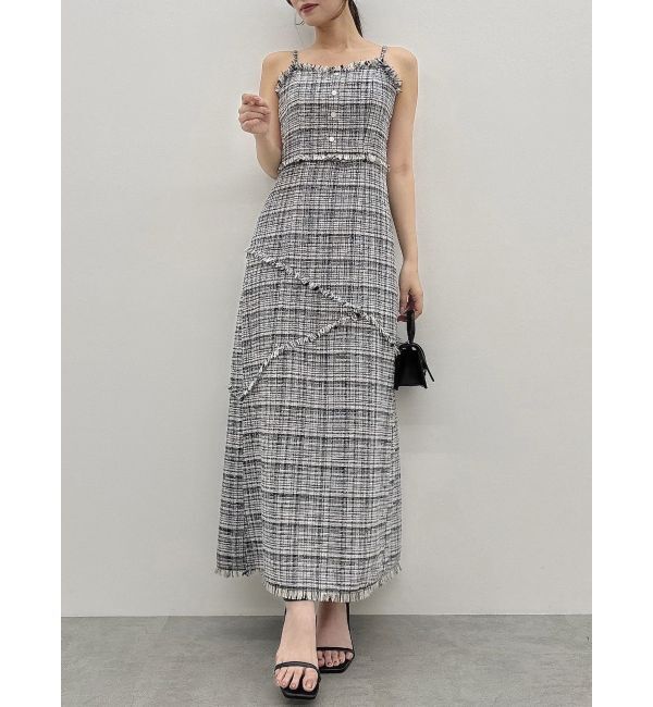 dazzlin「スイッチングツイードラインキャミワンピース」|ワンピース|