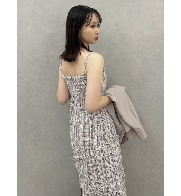 dazzlin「スイッチングツイードラインキャミワンピース」|ワンピース|