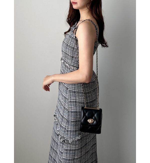 dazzlin「スイッチングツイードラインキャミワンピース」|ワンピース|