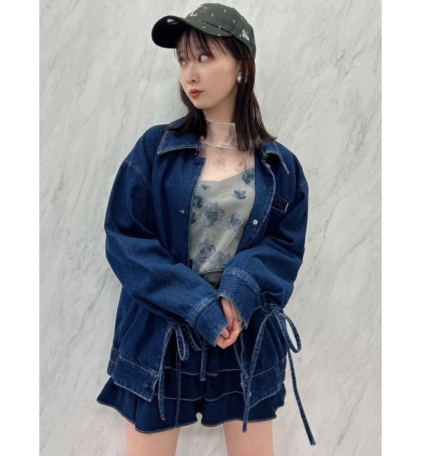 dazzlin「【SETUP】カフスリボンフェイクレザージャケット※セットアップ対応」|ブルゾン・スタジャン|