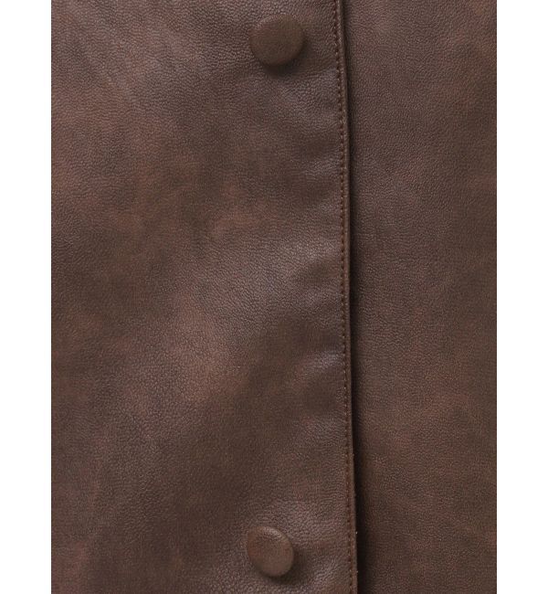 dazzlin「【SETUP】カフスリボンフェイクレザージャケット※セットアップ対応」|ブルゾン・スタジャン|