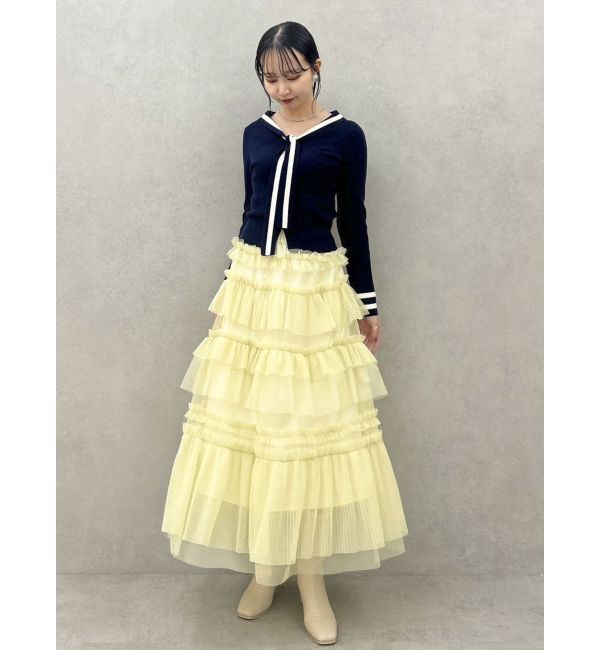 dazzlin「ティアードプリーツチュールスカ-ト」|スカート|