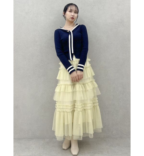 dazzlin「ティアードプリーツチュールスカ-ト」|スカート|