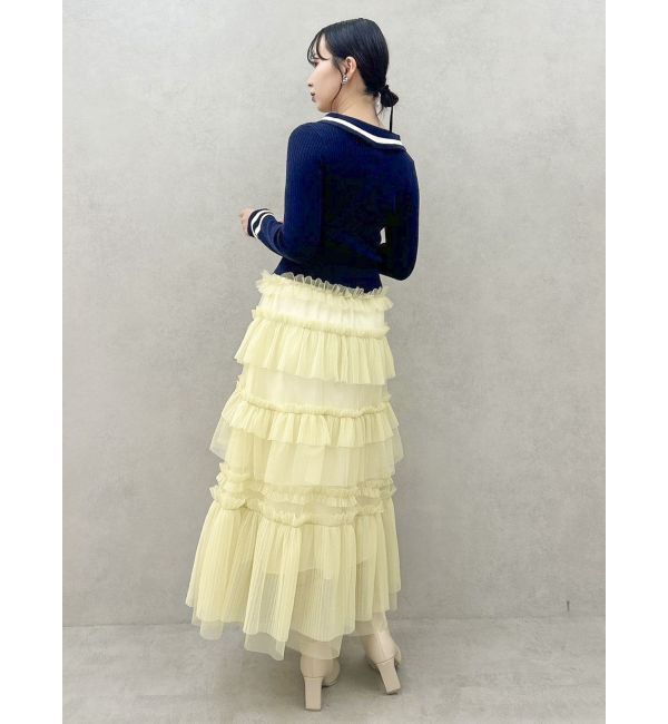 dazzlin「ティアードプリーツチュールスカ-ト」|スカート|