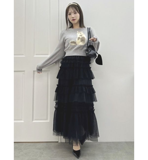 dazzlin「ティアードプリーツチュールスカ-ト」|スカート|