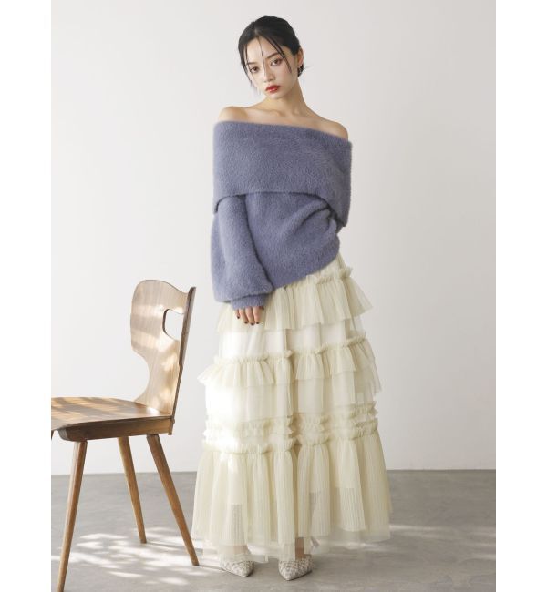 dazzlin「ティアードプリーツチュールスカ-ト」|スカート|