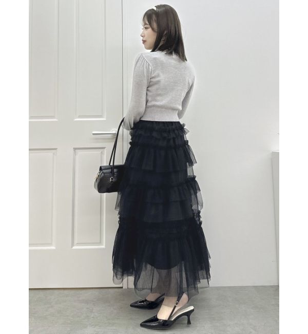 dazzlin「ティアードプリーツチュールスカ-ト」|スカート|