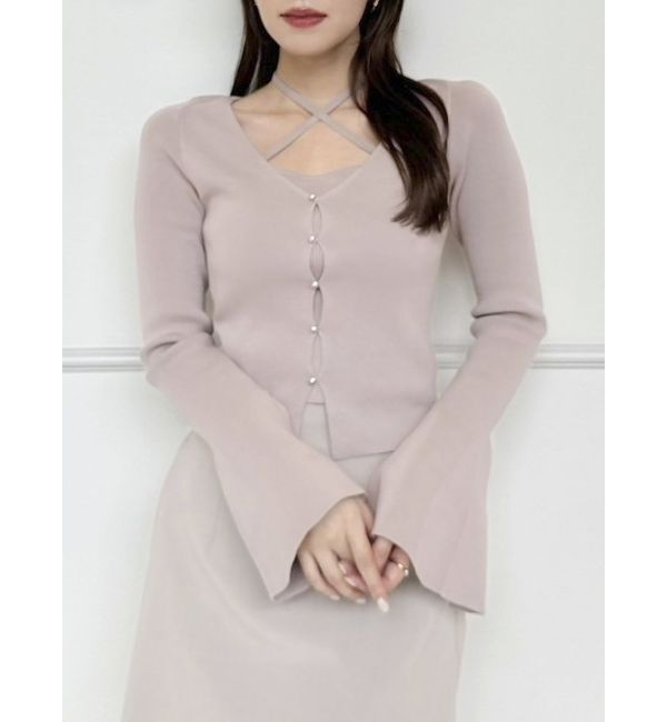 dazzlin「カーデタイトトップス」|ニット・セーター|ピンク