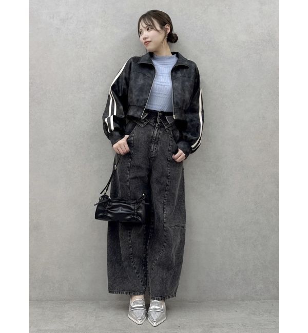 dazzlin「フェイクレザートラックブルゾン」|ブルゾン・スタジャン|