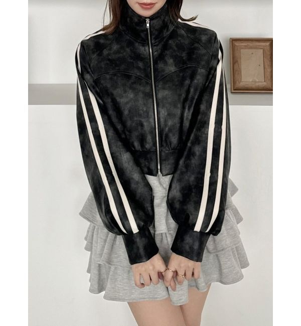 dazzlin「フェイクレザートラックブルゾン」|ブルゾン・スタジャン|