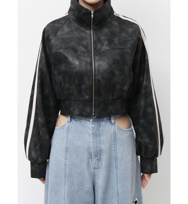 dazzlin「フェイクレザートラックブルゾン」|ブルゾン・スタジャン|