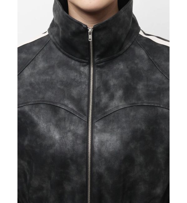 dazzlin「フェイクレザートラックブルゾン」|ブルゾン・スタジャン|