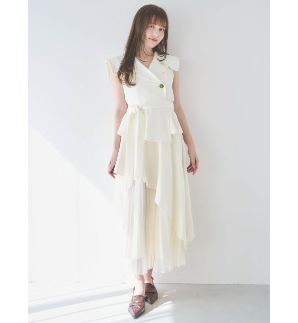 dazzlin「【再生産】アシメプリーツトレンチワンピース」|ワンピース|