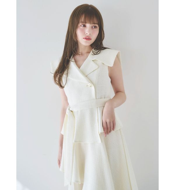 dazzlin「【再生産】アシメプリーツトレンチワンピース」|ワンピース|