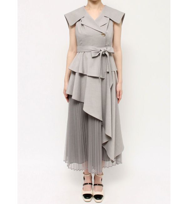 dazzlin「【再生産】アシメプリーツトレンチワンピース」|ワンピース|