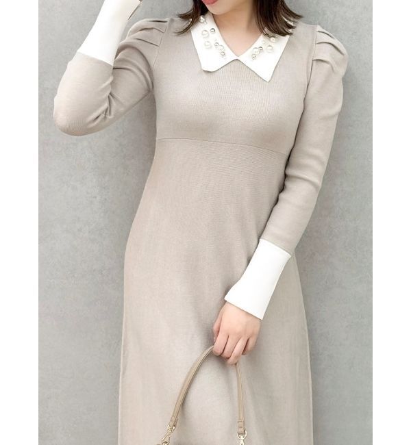 dazzlin「オーナメントカラーニットワンピース」|ワンピース|