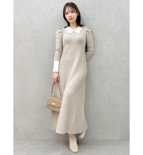 dazzlin「オーナメントカラーニットワンピース」|ワンピース|