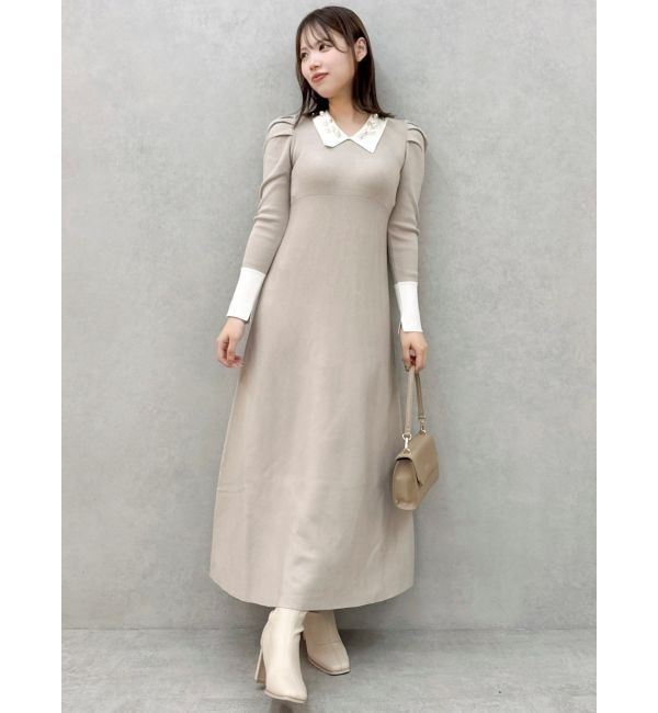 dazzlin「オーナメントカラーニットワンピース」|ワンピース|