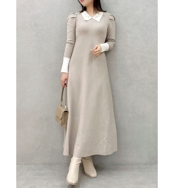 dazzlin「オーナメントカラーニットワンピース」|ワンピース|