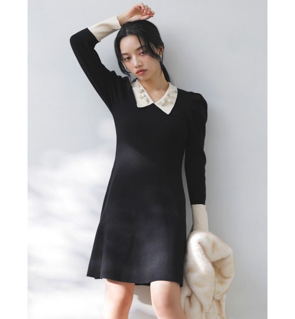 dazzlin「オーナメントカラーニットワンピース」|ワンピース|