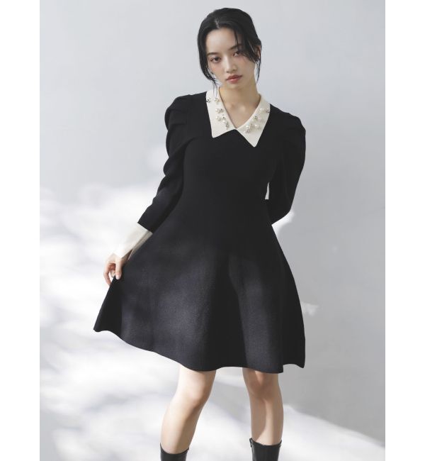 dazzlin「オーナメントカラーニットワンピース」|ワンピース|