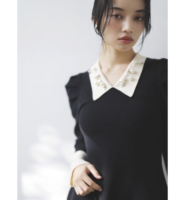 dazzlin「オーナメントカラーニットワンピース」|ワンピース|