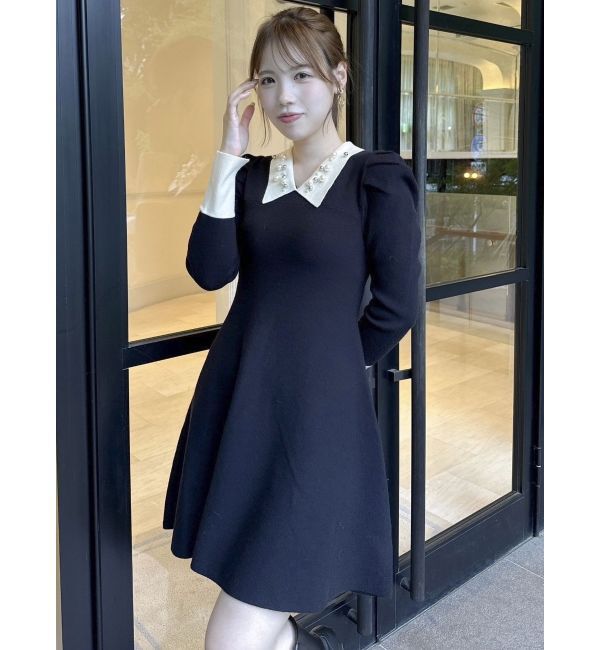 dazzlin「オーナメントカラーニットワンピース」|ワンピース|