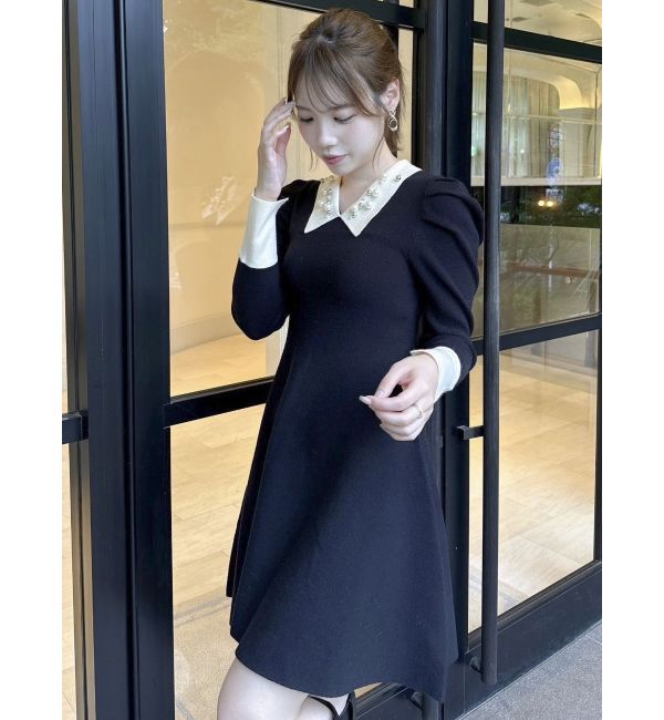 dazzlin「オーナメントカラーニットワンピース」|ワンピース|