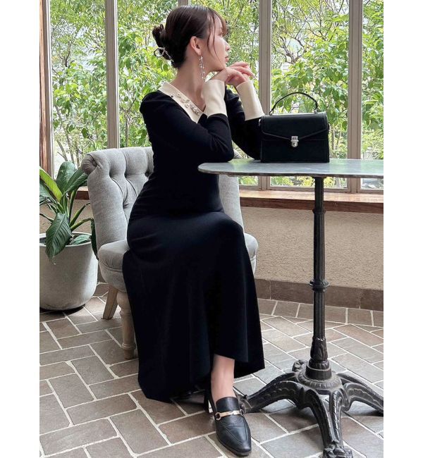 dazzlin「オーナメントカラーニットワンピース」|ワンピース|