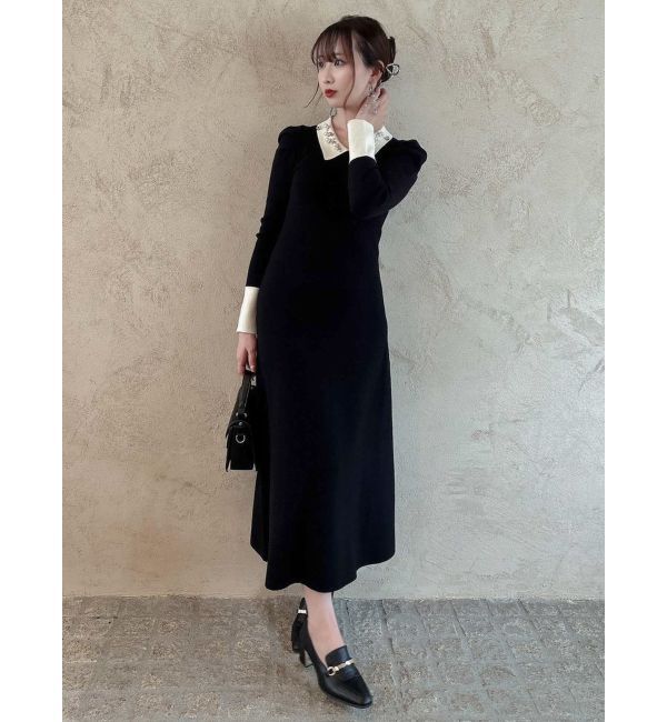 dazzlin「オーナメントカラーニットワンピース」|ワンピース|