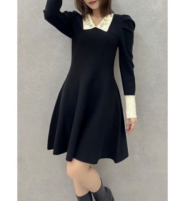 dazzlin「オーナメントカラーニットワンピース」|ワンピース|