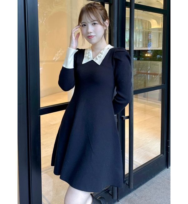 dazzlin「オーナメントカラーニットワンピース」|ワンピース|