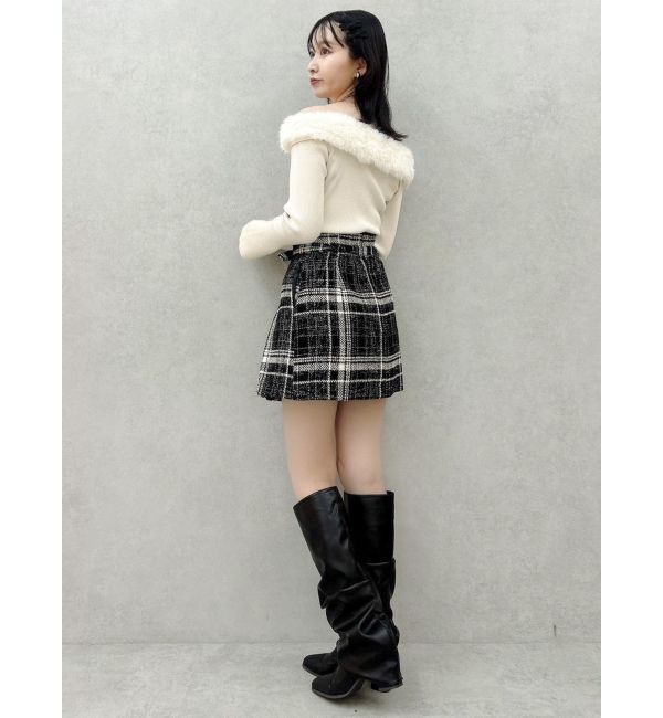 dazzlin「2WAYファーライクネックニットトップス」|ニット・セーター|