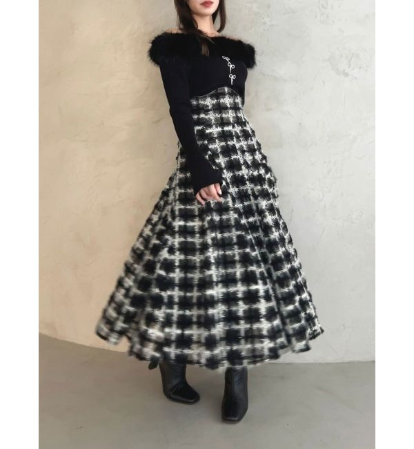 dazzlin「2WAYファーライクネックニットトップス」|ニット・セーター|